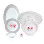 سرویس 102 پارچه 12 نفره طرح والنسیا قرمز - Image 3