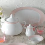 سرویس 108 پارچه 12 نفره طرح ژانتی صورتی - Image 7