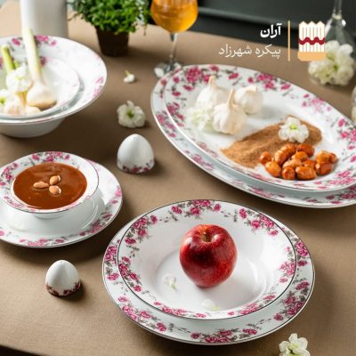 سرویس ۱۰۸ پارچه ۱۲ نفره طرح آران