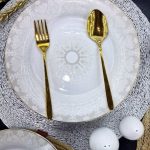 سرویس چینی ۱۰۸ پارچه کامل طرح  سریر سپید